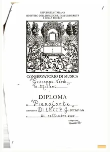 Diploma di pianoforte