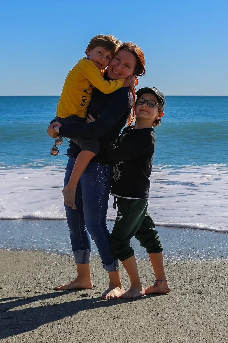 Giovanna Di Lecce con i suoi figli